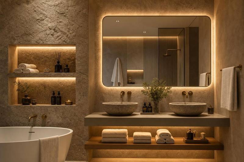 Banyo niş ve dekoratif yüzey uygulaması